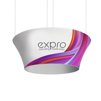 Knitted Polyester 8ft Overhead Hanging Trade Show Signs Hanging Banner Stand