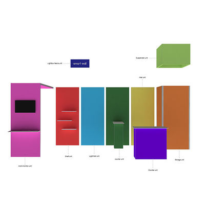 3x3 3x4 3x5 Portable Trade Show Booth Walls Modular SEG Fabric System