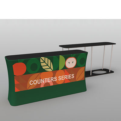 160g 230g Tension Fabric Portable Reception Desks Rectangle Pop Up Counter Case