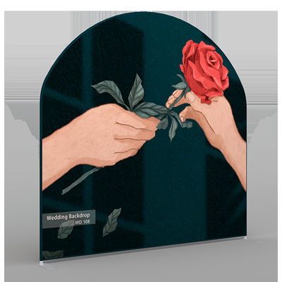 2022 New Arrival printing fabric wedding decoration arch backdrop stand
