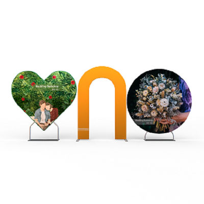 2022 New Arrival printing fabric wedding decoration arch backdrop stand