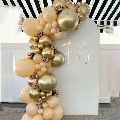 Aluminum Frame  Tension Fabric Display Backdrops Gold And White Wedding