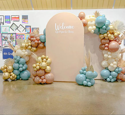 10FT EZ Tube Wedding Arch Backdrop Stand Frame Double-sided Cover Arch Backdrop Arch Wall Round  WD Kit105