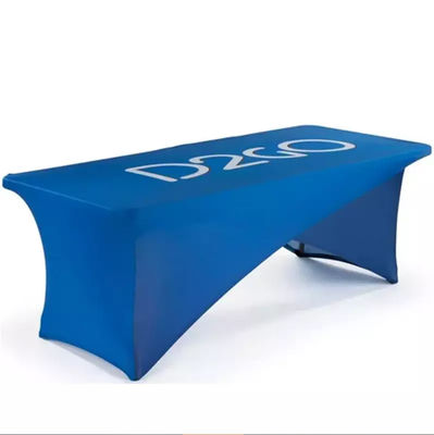 250G Polyester Pop Up Trade Show Table Throw  Table Cover Cloth With Logo ODM