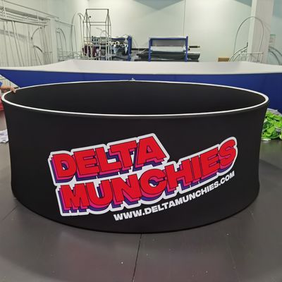 5ft 60in Round Fabric Hanging Banners From Ceiling Tension Fabric Displays