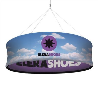 4FT X 1FT Pop Up Exhibition Display Single Sided Fabric Painting Ceiling Hanging Sign