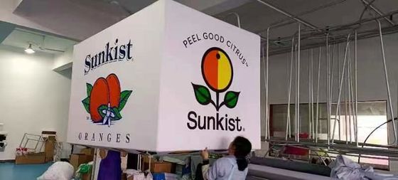 6ft 8ft Printed Bottom Pop Up Exhibition Stand Design Hanging Banners For Exhibitions