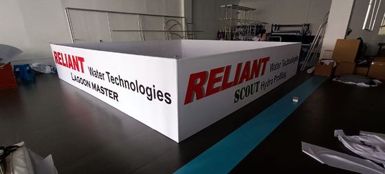 6ft 8ft Printed Bottom Pop Up Exhibition Stand Design Hanging Banners For Exhibitions