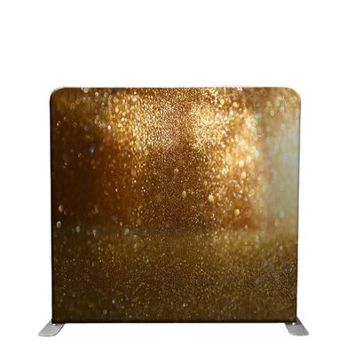 Party Tension Fabric Tube Display Shiny Gold Photo Booth Backdrop 10ft