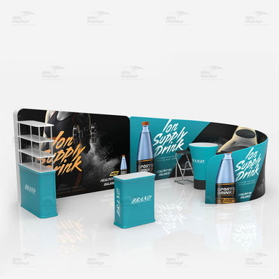 Custom Design Trade Show Exhibition Display Tension Fabric 10x20 Booth